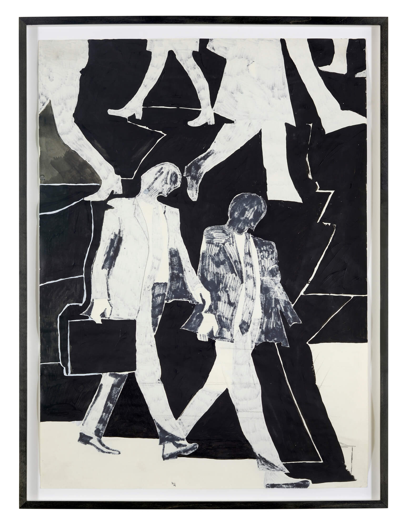 constanze-kerth, acryl and felt-tip pen on paper, den Schatten integrieren